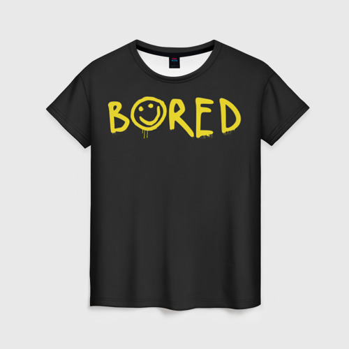 Женская футболка 3D с принтом Sherlock Bored, вид спереди #2