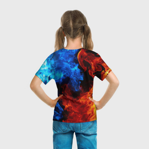 Детская 3D футболка с принтом Brawl Stars LEON, вид сзади #2