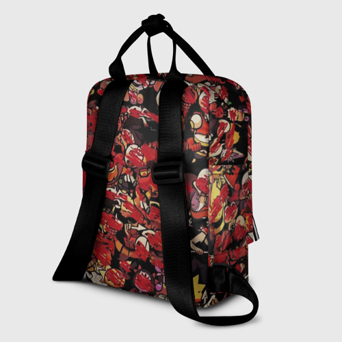Женский рюкзак 3D с принтом UNDERTALE CHARA, вид сзади #1