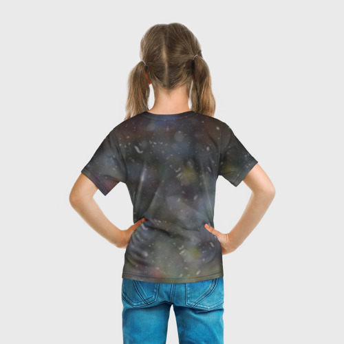 Детская футболка 3D с принтом Неймар, вид сзади #2