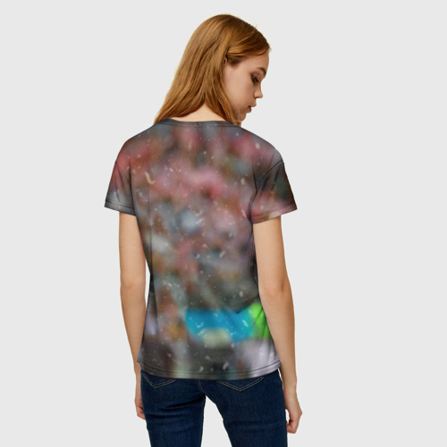 Женская футболка 3D с принтом Месси Аргентина, вид сзади #2