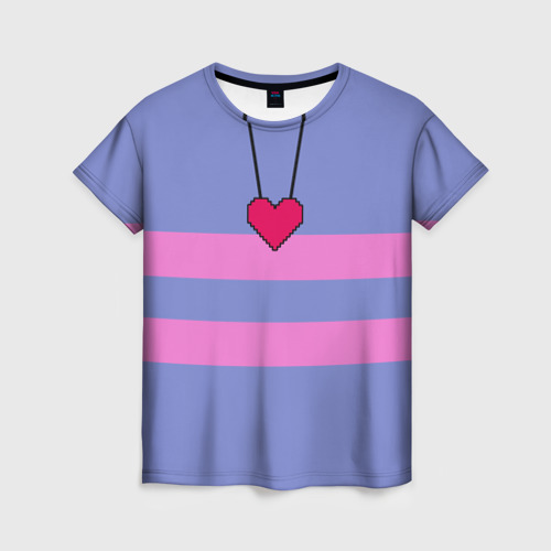 Женская футболка 3D с принтом UNDERTALE FRISK, вид спереди #2