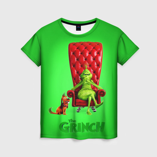 Женская футболка 3D с принтом The Grinch, вид спереди #2