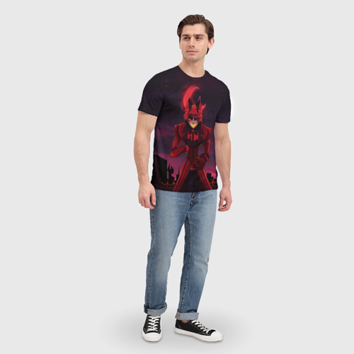 Мужская футболка 3D с принтом ОТЕЛЬ ХАЗБИН АЛАСТОР, вид сбоку #3