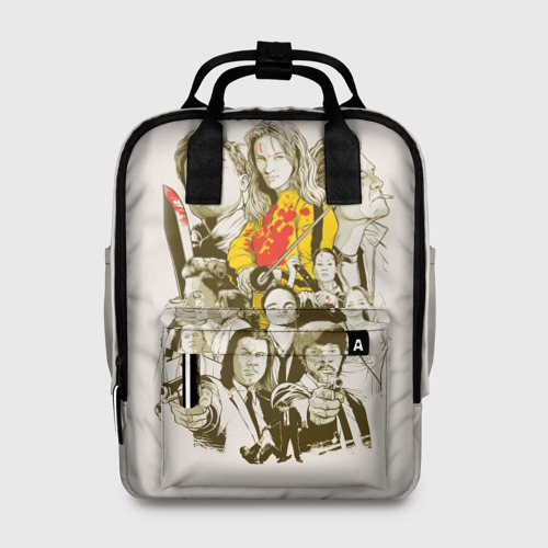 Женский рюкзак 3D с принтом КВЕНТИН ТАРАНТИНО, вид спереди #2