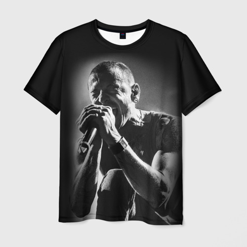 Мужская футболка 3D с принтом Chester Bennington Linkin Park, вид спереди #2