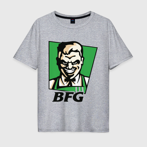 Мужская футболка хлопок Oversize с принтом BFG, вид спереди #2