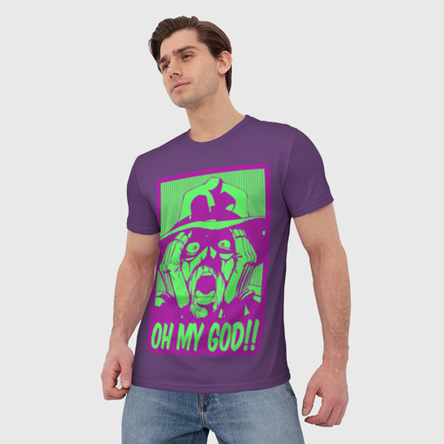 Мужская футболка 3D с принтом Oh my good!!, фото на моделе #1