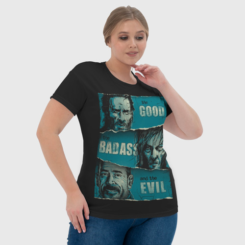 Женская футболка 3D с принтом Good, Badass, Evil, фото #4