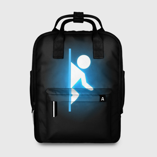 Женский рюкзак 3D с принтом Portal, вид спереди #2