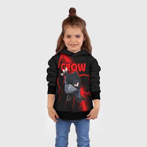 Детская толстовка 3D с принтом Brawl Stars crow, вид сбоку #3