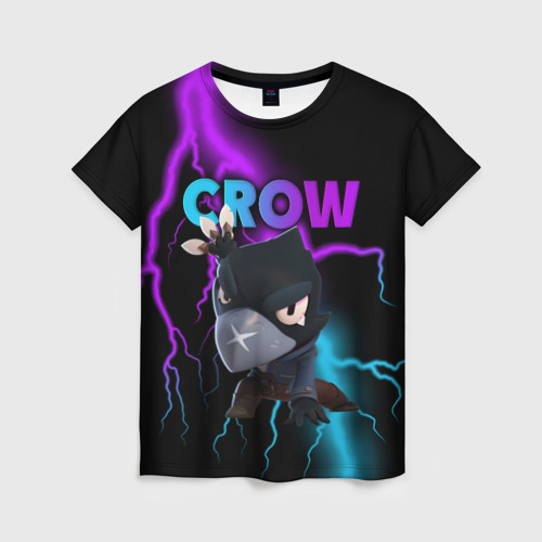 Женская футболка 3D с принтом Brawl Stars crow, вид спереди #2