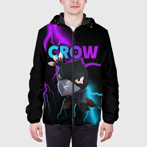 Мужская куртка 3D с принтом Brawl Stars crow, вид сбоку #3