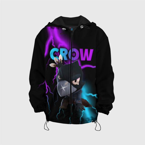 Детская куртка 3D с принтом Brawl Stars crow, вид спереди #2