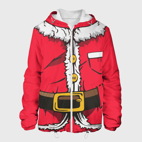 Мужская куртка 3D с принтом Санта Клаус наряд, вид спереди #2