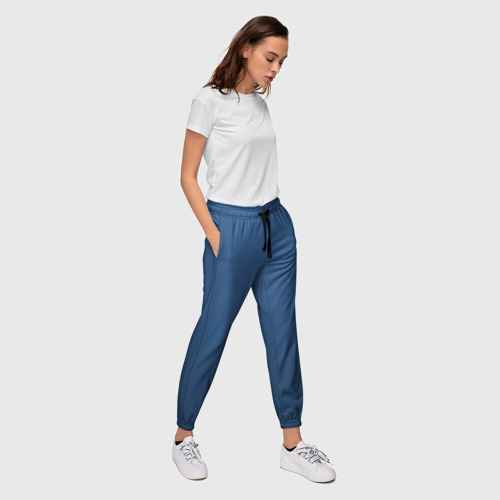 Женские брюки 3D с принтом 19-4052 Classic Blue, вид сбоку #3