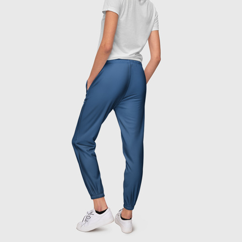 Женские брюки 3D с принтом 19-4052 Classic Blue, вид сзади #2