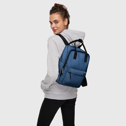 Женский рюкзак 3D с принтом 19-4052 Classic Blue, вид сбоку #3