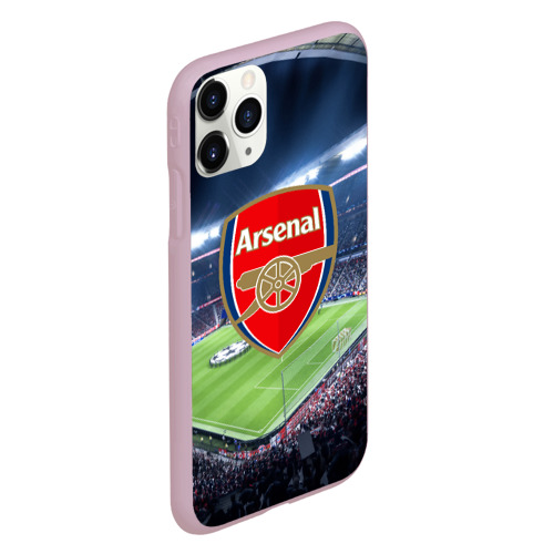 Чехол для iPhone 11 Pro матовый с принтом FC Arsenal, вид сбоку #3