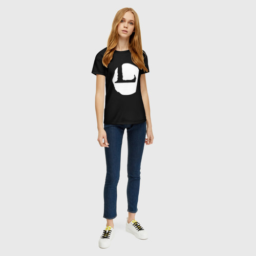 Женская футболка 3D с принтом Louna, вид сбоку #3