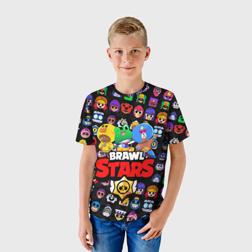 Детская футболка 3D с принтом BRAWL STARS, фото на моделе #1