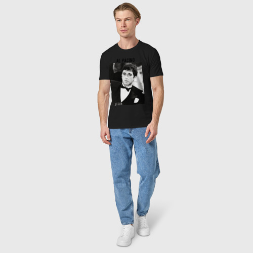 Мужская футболка хлопок с принтом Аль Пачино, вид сбоку #3