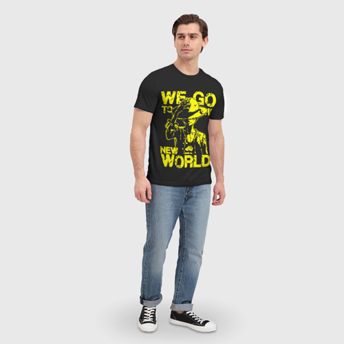 Мужская 3D футболка с принтом One Piece We Go World, фото #4