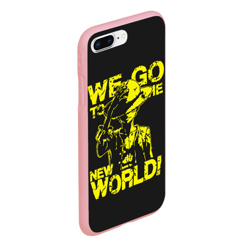 Чехол для iPhone 7Plus/8 Plus матовый с принтом One Piece We Go World, вид сбоку #3