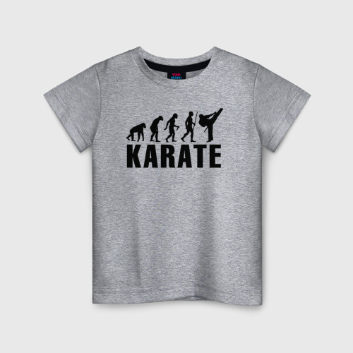Детская футболка хлопок с принтом Karate Evolution, вид спереди #2
