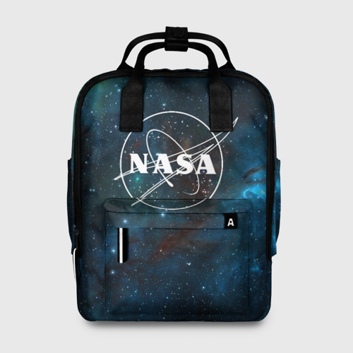 Женский рюкзак 3D с принтом NASA, вид спереди #2