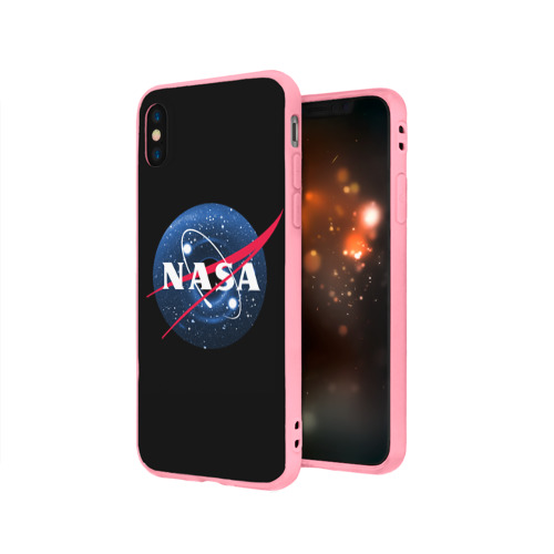 Чехол для iPhone X матовый с принтом NASA Black Hole, вид сбоку #3