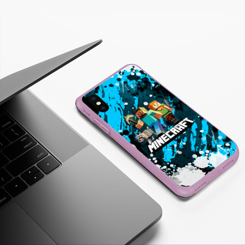 Чехол для iPhone XS Max матовый с принтом Minecraft / Майнкрафт, фото #5