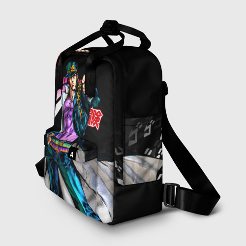 Женский рюкзак 3D с принтом Дзётаро смотрит, фото на моделе #1