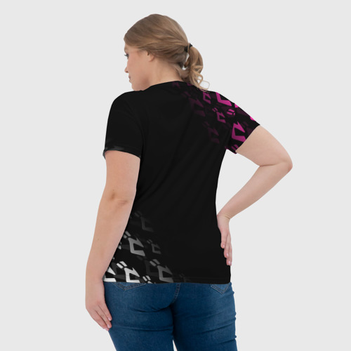 Женская футболка 3D с принтом Дзётаро смотрит, вид сзади #2