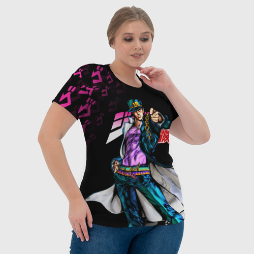 Женская футболка 3D с принтом Дзётаро смотрит, фото #4