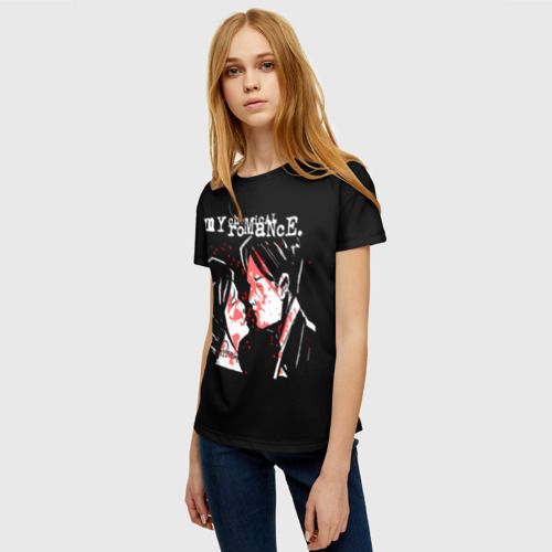 Женская футболка 3D с принтом My Chemical Romance | MCR, фото на моделе #1