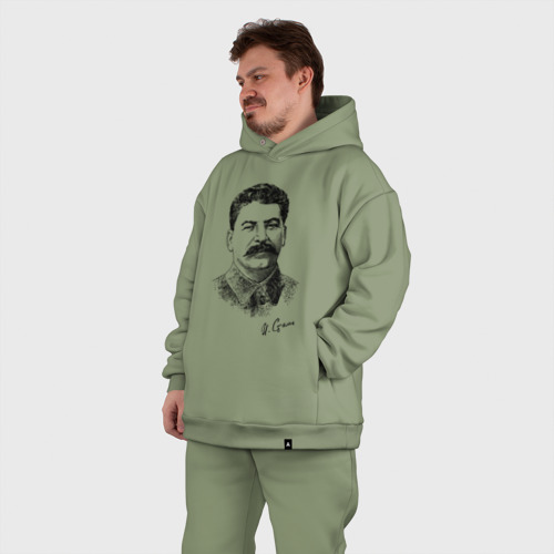 Мужской костюм oversize хлопок с принтом Товарищ Сталин, фото #5