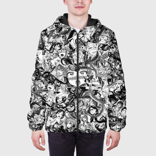 Мужская куртка 3D с принтом Ахегао с щупальцами, вид сбоку #3