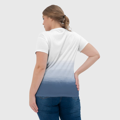Женская футболка 3D с принтом Фигурное катание, вид сзади #2
