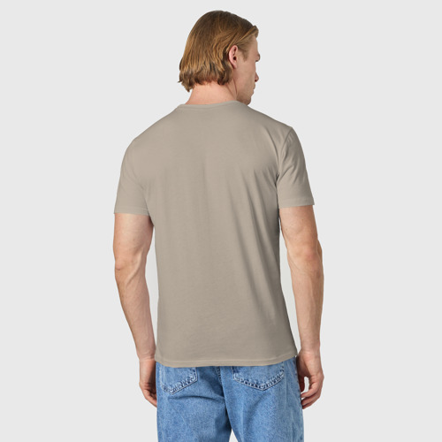 Мужская футболка хлопок с принтом Камчатка, вид сзади #2