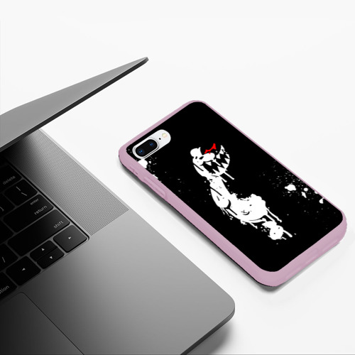 Чехол для iPhone 7Plus/8 Plus матовый с принтом Монокума белые брызги, фото #5