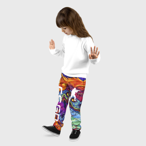 Детские брюки 3D с принтом CS GO HYPERBEAST | КС ГО ХАЙПЕРБИСТ, фото на моделе #1