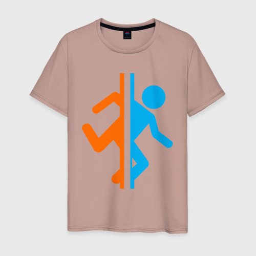 Мужская футболка хлопок с принтом PORTAL 2 | ПОРТАЛ 2, вид спереди #2
