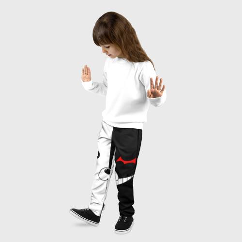 Детские брюки 3D с принтом Monokuma, фото на моделе #1