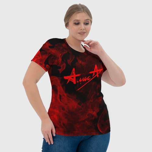 Женская футболка 3D с принтом Алиса, фото #4