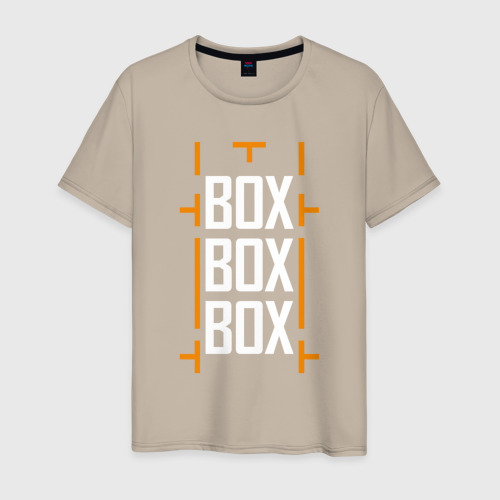 Мужская футболка хлопок с принтом Box box box, вид спереди #2