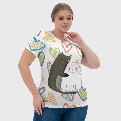 Женская футболка 3D с принтом Сладкая парочка, фото #4