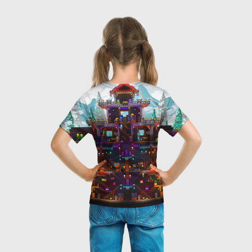 Детская футболка 3D с принтом Terraria, вид сзади #2