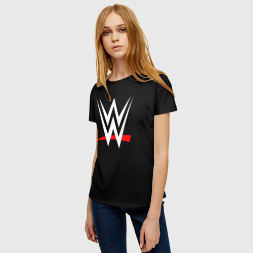Женская футболка 3D с принтом WWE, фото на моделе #1