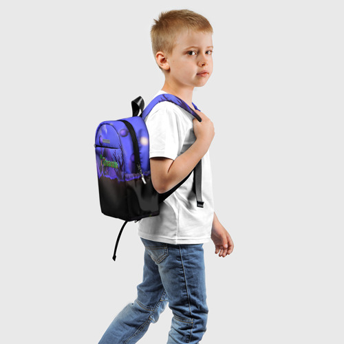 Детский рюкзак 3D с принтом TERRARIA, вид сзади #1